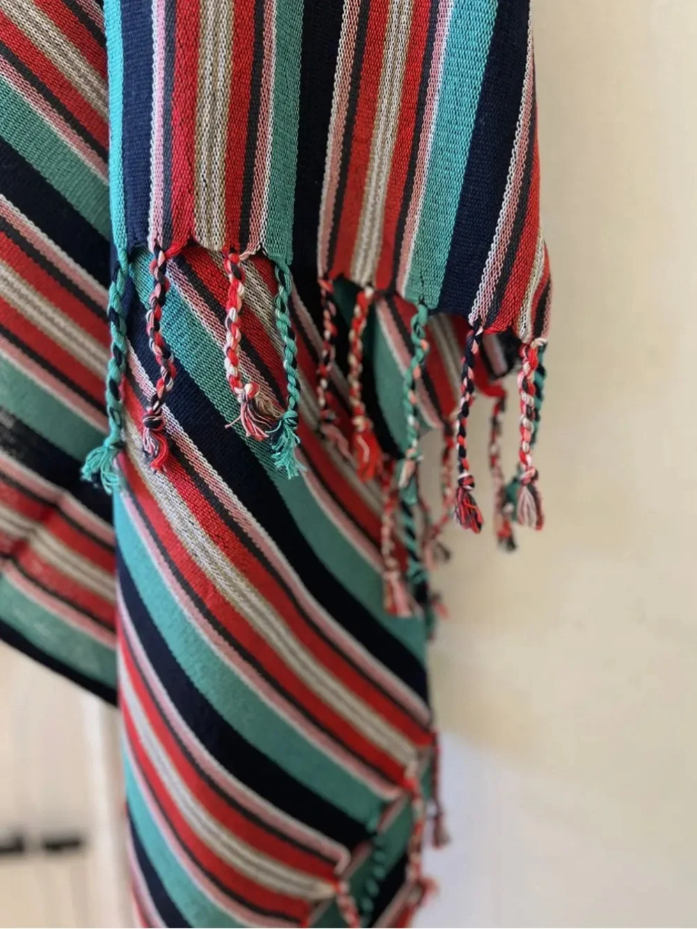 Striped Multicolor Woven Towel New With Tags 2 Side Beach Towel Travel Towel